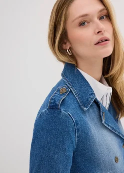 Trench court en denim