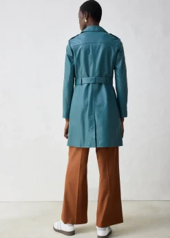 Trench en cuir d’agneau nappa