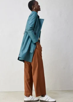 Trench en cuir d’agneau nappa