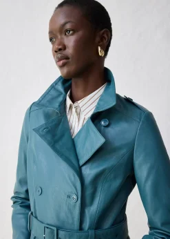 Trench en cuir d’agneau nappa