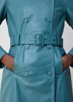 Trench en cuir d’agneau nappa