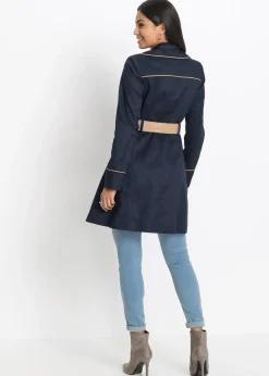 Trench-coat coupe trapèze