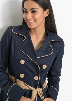 Trench-coat coupe trapèze