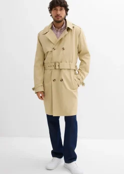 Trench-coat déperlant avec capuche amovible