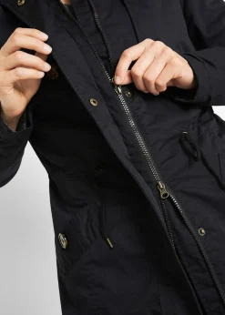 Trenchcoat long à capuche, cintré, légèrement doublé