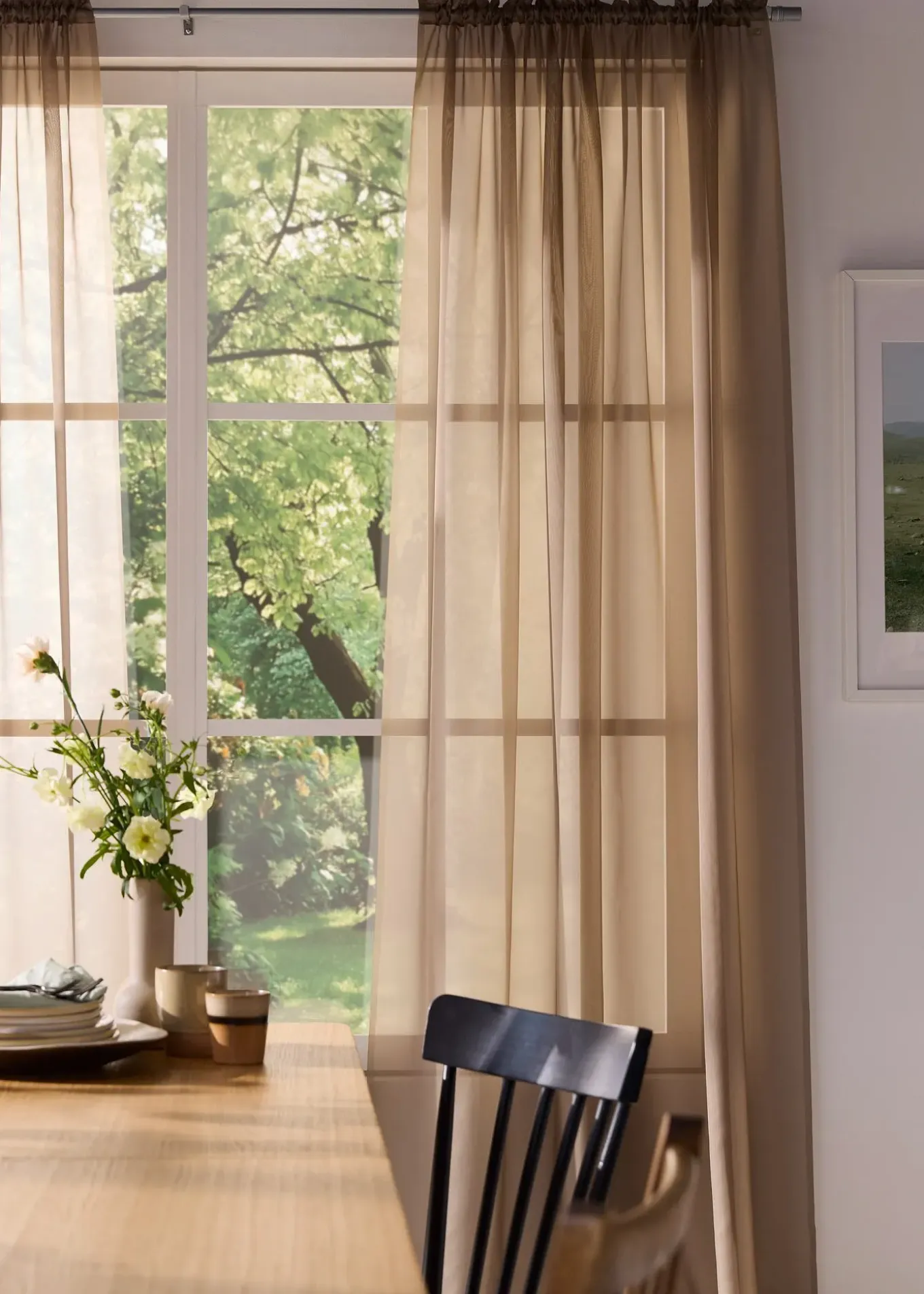 Tringle à rideau avec embouts cylindriques