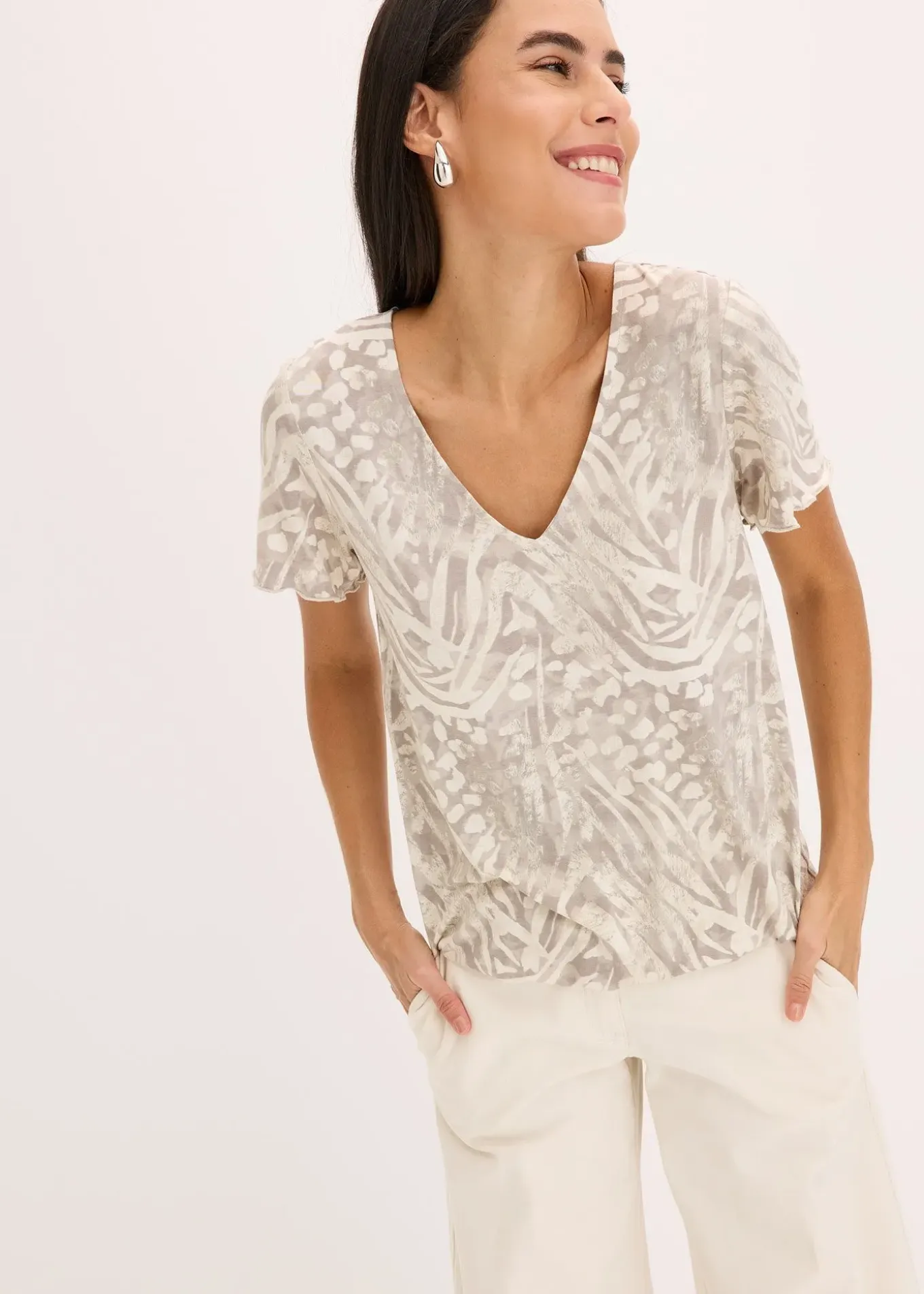 T-shirt à base élastiquée