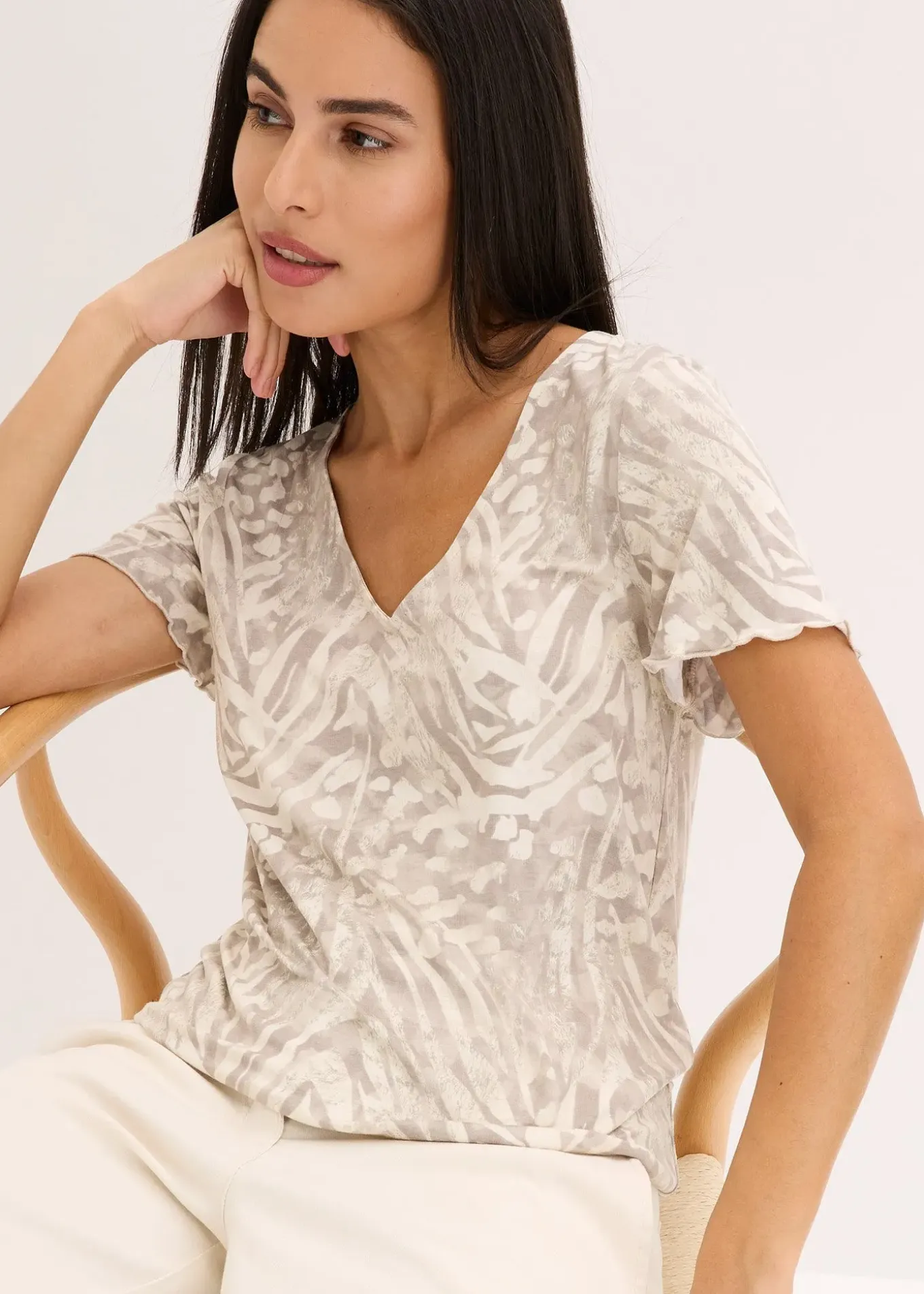 T-shirt à base élastiquée