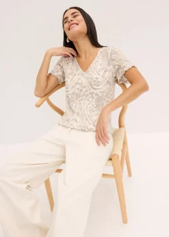 T-shirt à base élastiquée