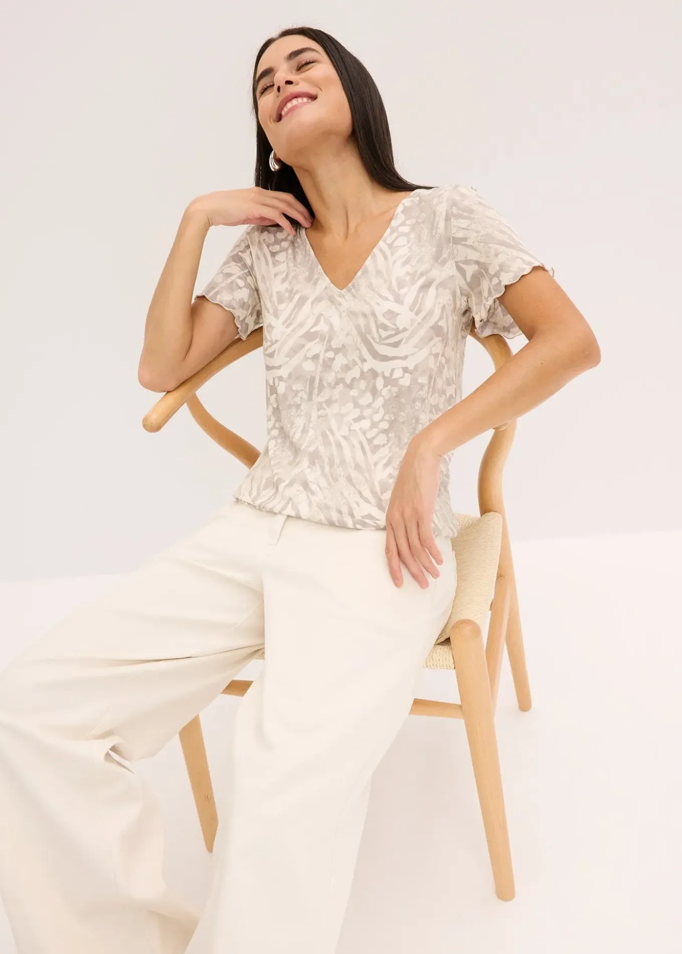 T-shirt à base élastiquée