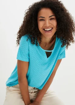 T-shirt à base élastiquée, manches courtes