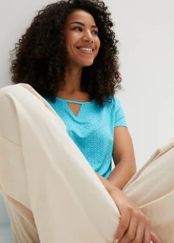 T-shirt à base élastiquée, manches courtes