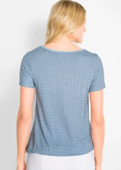 T-shirt à base élastiquée, manches courtes