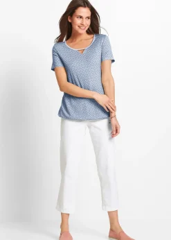 T-shirt à base élastiquée, manches courtes