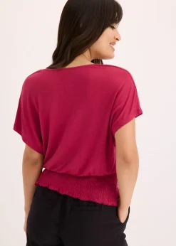 T-shirt à base smockée