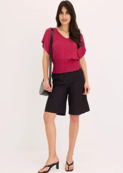 T-shirt à base smockée