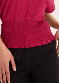 T-shirt à base smockée