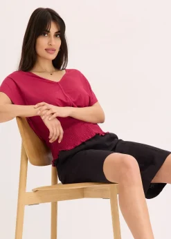 T-shirt à base smockée