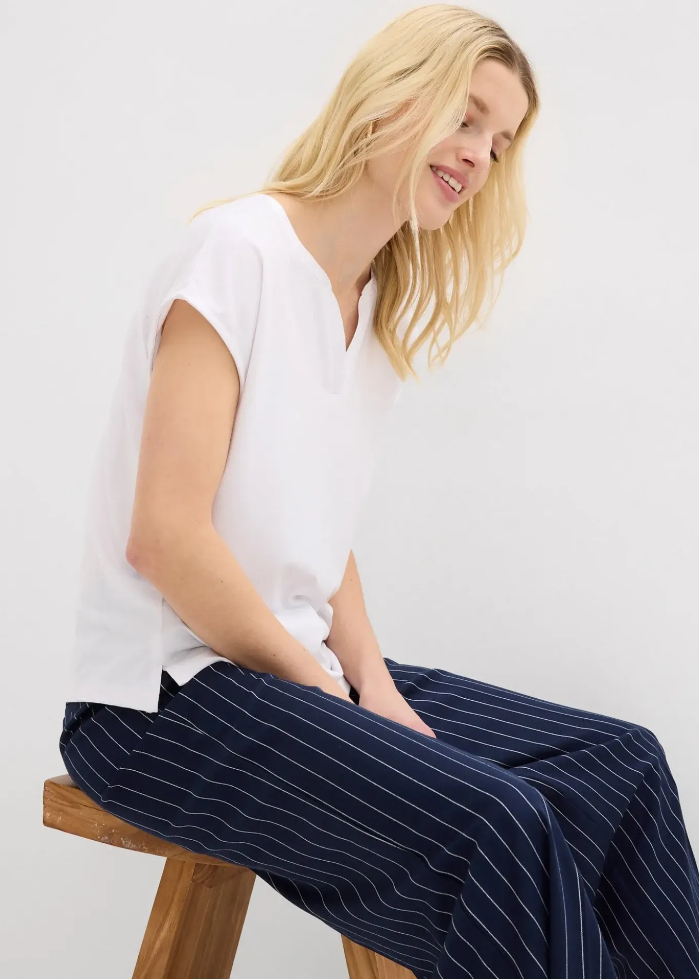 T-shirt à bordure satinée