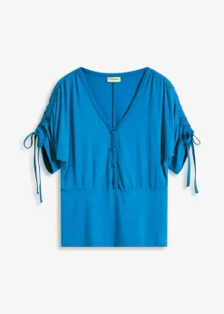 T-shirt à boutons décoratifs