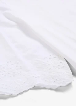 T-shirt à broderie anglaise