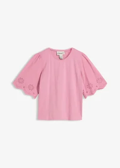 T-shirt à broderie anglaise