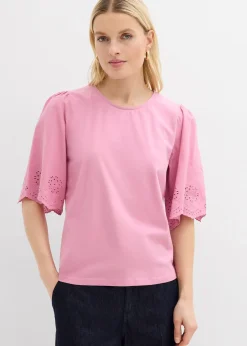 T-shirt à broderie anglaise