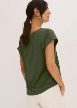 T-shirt à broderies anglaises