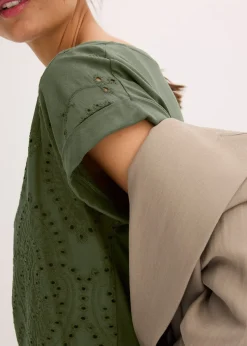 T-shirt à broderies anglaises