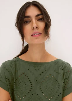 T-shirt à broderies anglaises