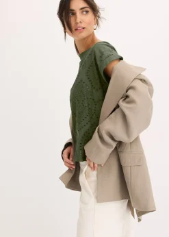 T-shirt à broderies anglaises