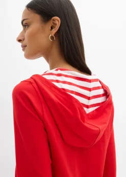 T-shirt à capuche, manches 3/4, 100% coton