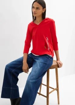 T-shirt à capuche, manches 3/4, 100% coton