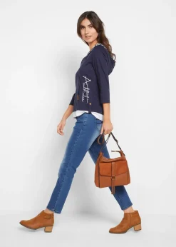 T-shirt à capuche, manches 3/4, 100% coton