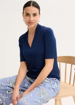 T-shirt à col calice