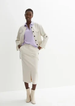 T-shirt à col polo ouvert