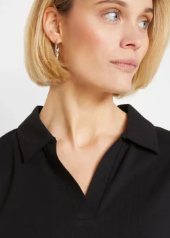 T-shirt à col polo ouvert