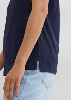 T-shirt à col polo ouvert