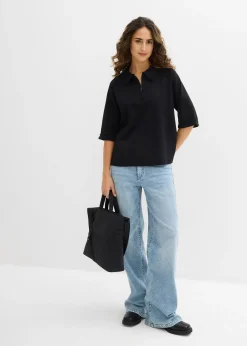 T-shirt à col zippé