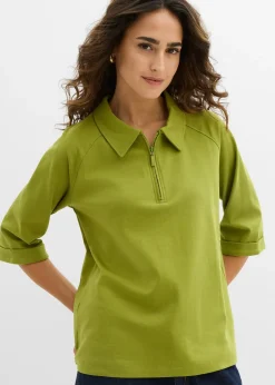 T-shirt à col zippé