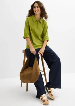 T-shirt à col zippé