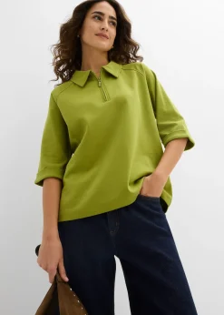 T-shirt à col zippé