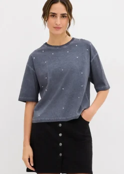 T-shirt 100% coton à strass