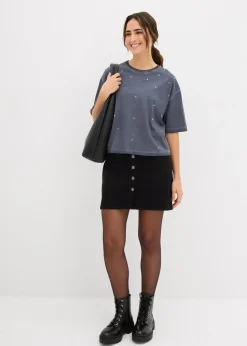 T-shirt 100% coton à strass