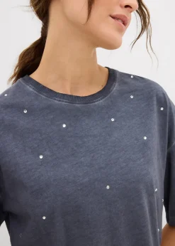 T-shirt 100% coton à strass