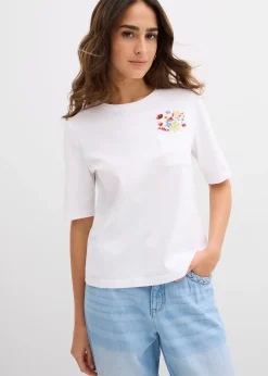 T-shirt 100% coton avec broderie