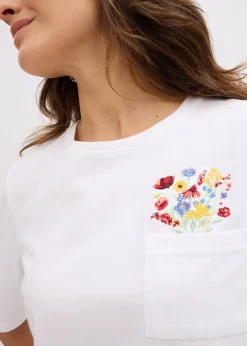 T-shirt 100% coton avec broderie