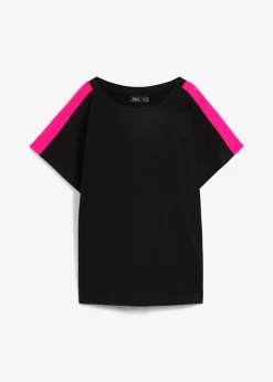 T-shirt 100% coton avec galon fluo