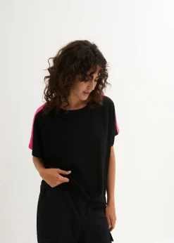 T-shirt 100% coton avec galon fluo