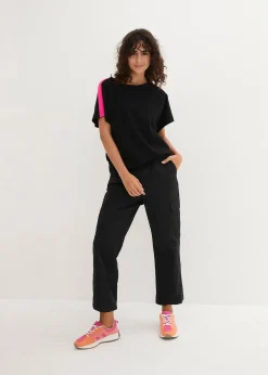 T-shirt 100% coton avec galon fluo